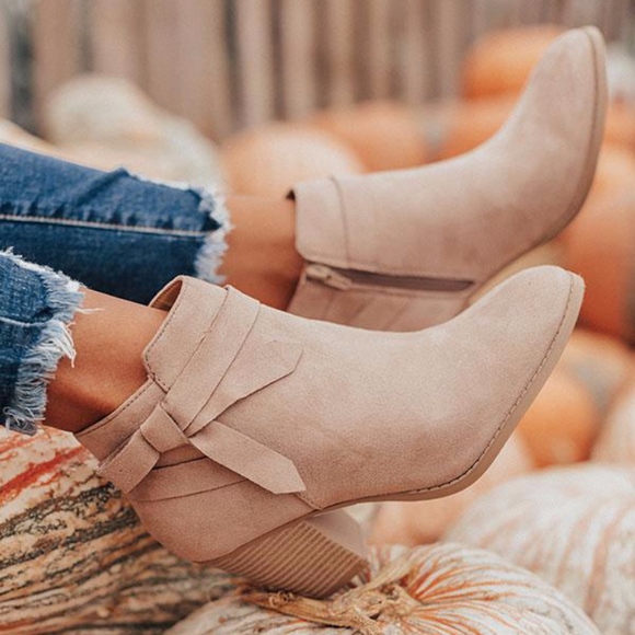 Shoes - WANDERLUST Ankle Booties - TAUPE